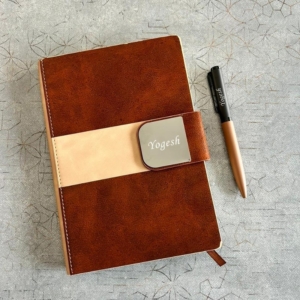 Personalized Kameleo Diary & Pen Set A5 Size | Best Gift for Boyfriend, Husband on Birthday & Anniversary personalized gift product photo
