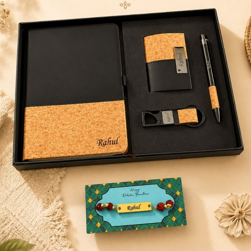 Personalized Dual Tone 4-in-1 Gift Set | Best Gift for Brother, Him on Rakshabandhan & Birthday - Personalized Gift Product Photo Personalized Dual Tone 4-in-1 Gift Set | Best Gift for Brother, Him on Rakshabandhan & Birthday personalized gift product photo