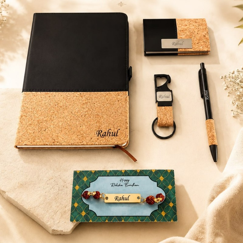 Personalized Dual Tone 4-in-1 Gift Set | Best Gift for Brother, Him on Rakshabandhan & Birthday – Personalized Gift Product Photo Personalized Dual Tone 4-in-1 Gift Set | Best Gift for Brother, Him on Rakshabandhan & Birthday personalized gift product photo