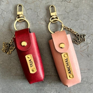 Personalized Lipstick & Perfume Holder Keychain | Best Gift for Her, Girlfriend & Birthday, Anniversary personalized gift product photo