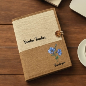 Personalized Jute Folder for A4 Documents | Best Gift for Teacher & Professionals personalized gift product photo