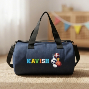 Personalized Kids Denim Duffel Bag | Best Gift for Boys & Girls on Birthday & as Return Gifts personalized gift product photo