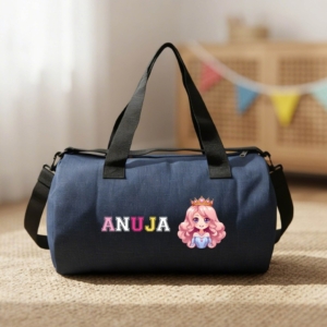 Personalized Kids Denim Duffel Bag | Best Gift for Boys & Girls on Birthday & as Return Gifts personalized gift product photo