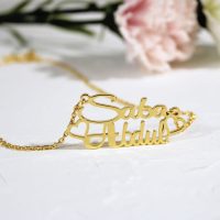 Customized Couple Name Necklace - Name Necklace - Customized Necklace - Gifts For Couple - Anniversary Gift