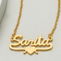 Customized Metal Necklace - Heart - Gift For Her