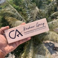 Gift For CA - Personalized CA Desktop Name Plate - Gift for Chartered Accountants - Corporate Gifts