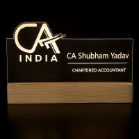 Gift For CA - Personalized Premium Beech Wood CA Name Plate - Gift for Chartered Accountants - Corporate Gifts