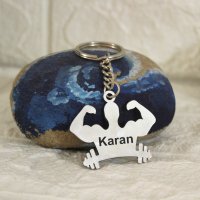 Gift For Gym Freak - Personalized Boly Builder Keychain - Gift for Gym Trainer - Corporate Gifts