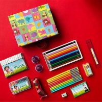 This Product vibrant and engaging kids' stationary kit, designed to inspire creativity and make learning a joyful experience. This all-in-one kit includes a delightful assortment of essential stationary items specially curated for young minds.
