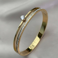 Luxury Inspired Stackable Cuff - High Polish Crystal Jewellery