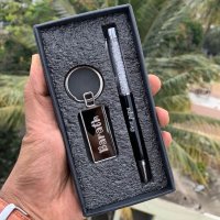 Personalized Pen And Keychain Combo - Name Pen - Name Keychain - Drive Safe Keychain