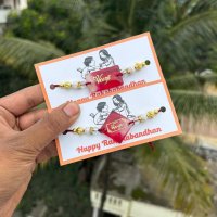 Resin Name Rakhi - Stylish Resin Rakhi For Bhai - Unique Rakhi Design