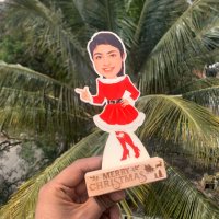 Santa Caricature Table Top - Secret Santa Gift - Personalized Christmas Gift (3)