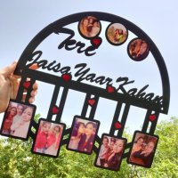 Personalized MDF Wood Photo Collage Photo Frame For Friends (18 x 18 Inch)