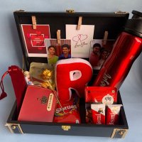Valentine Trunk Hamper For Him - Valentine's Day Gift - Customized Valentine's Day Gift For Boy - Gifts For Him - Valentine's Day Hamper