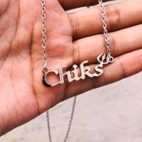 Customized Metal Necklace - Trishul - Customized Necklace - Name Necklace