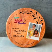 Personalized Wooden Photo Frame with Custom Quote | Best Rakhi Gift for Brother, Sister & Bhaiya Bhabhi personalized gift product photo