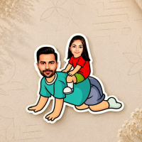 Personalized Caricature Photo Magnet (3-5 Inches) | Best Gift for Friends, Couples on Birthday & Anniversary personalized gift product photo