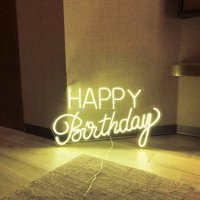 Happy Birthday Neon Sign - Neon Sign Board - Neon Sign